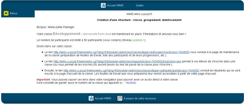 lien vers les accès
